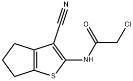 2-CHLORO-N-(3-CYANO-5,6-DIHYDRO-4H-CYCLOPENTA[B]THIEN-2-YL)ACETAMIDE Struktur