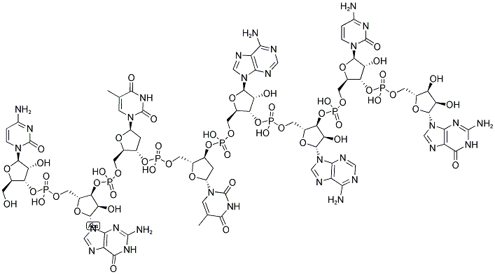 CGTTAACG, 5'-NON-PHOSPHORYLATED Struktur