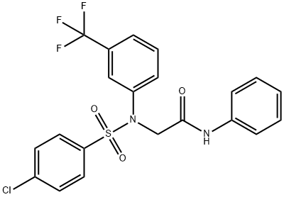 2-[[(4-CHLOROPHENYL)SULFONYL]-3-(TRIFLUOROMETHYL)ANILINO]-N-PHENYLACETAMIDE Struktur