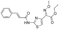 ETHYL 3-AZA-3-METHOXY-2-(4-(3-PHENYLPROP-2-ENOYLAMINO)(3,5-THIAZOLYL))PROP-2-ENOATE Struktur