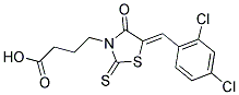 4-[(5Z)-5-(2,4-DICHLOROBENZYLIDENE)-4-OXO-2-THIOXO-1,3-THIAZOLIDIN-3-YL]BUTANOIC ACID Struktur