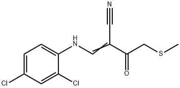 3-(2,4-DICHLOROANILINO)-2-[2-(METHYLSULFANYL)ACETYL]ACRYLONITRILE Struktur