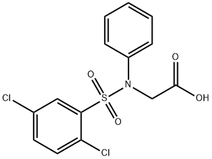 2-([(2,5-DICHLOROPHENYL)SULFONYL]ANILINO)ACETIC ACID Struktur