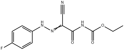 ETHYL N-(2-CYANO-2-[2-(4-FLUOROPHENYL)HYDRAZONO]ACETYL)CARBAMATE Struktur