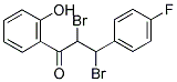 2,3-DIBROMO-3-(4-FLUOROPHENYL)-1-(2-HYDROXYPHENYL)PROPAN-1-ONE Struktur