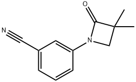 3-(3,3-DIMETHYL-2-OXO-1-AZETANYL)BENZENECARBONITRILE Struktur