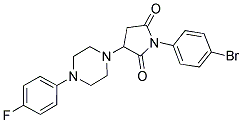 1-(4-BROMOPHENYL)-3-[4-(4-FLUOROPHENYL)PIPERAZINO]DIHYDRO-1H-PYRROLE-2,5-DIONE Struktur