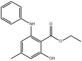 2-HYDROXY-4-METHYL-6-PHENYLAMINO-BENZOIC ACID ETHYL ESTER Struktur