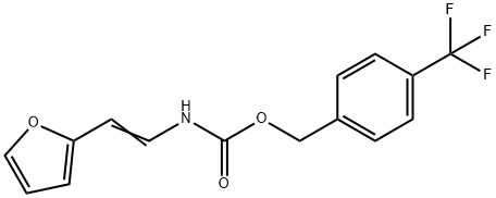 4-(TRIFLUOROMETHYL)BENZYL N-[2-(2-FURYL)VINYL]CARBAMATE Struktur