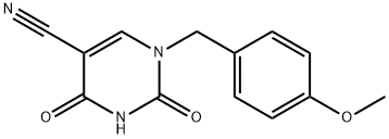 1-(4-METHOXYBENZYL)-2,4-DIOXO-1,2,3,4-TETRAHYDRO-5-PYRIMIDINECARBONITRILE Struktur