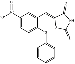 5-([5-NITRO-2-(PHENYLSULFANYL)PHENYL]METHYLENE)-2-THIOXO-1,3-THIAZOLAN-4-ONE Struktur