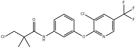 3-CHLORO-N-(3-([3-CHLORO-5-(TRIFLUOROMETHYL)-2-PYRIDINYL]OXY)PHENYL)-2,2-DIMETHYLPROPANAMIDE Struktur