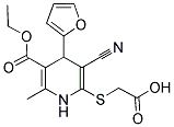 [[3-CYANO-5-(ETHOXYCARBONYL)-4-(2-FURYL)-6-METHYL-1,4-DIHYDROPYRIDIN-2-YL]THIO]ACETIC ACID Struktur