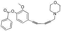 2-METHOXY-4-(5-MORPHOLIN-4-YLPENTA-1,3-DIYNYL)PHENYL BENZOATE Struktur