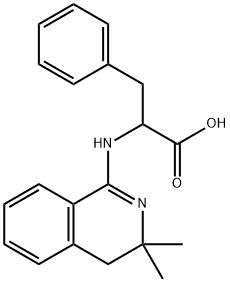 2-(3,3-DIMETHYL-3,4-DIHYDRO-ISOQUINOLIN-1-YLAMINO)-3-PHENYL-PROPIONIC ACID Struktur