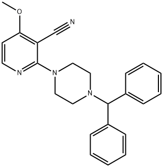 2-(4-BENZHYDRYLPIPERAZINO)-4-METHOXYNICOTINONITRILE Struktur