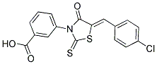 3-[(5Z)-5-(4-CHLOROBENZYLIDENE)-4-OXO-2-THIOXO-1,3-THIAZOLIDIN-3-YL]BENZOIC ACID Struktur