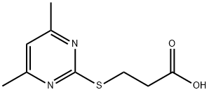 2-(2-CARBOXYETHYL)THIO-4,6-DIMETHYLPYRIMIDINE Struktur