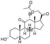 5-BETA-PREGNAN-12-ALPHA-BROMO-3-ALPHA, 21-DIOL-11,20-DIONE 21-ACETATE Struktur