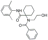 N-(1-(2,6-DIMETHYLPHENYLCARBAMOYL)CYCLOHEXYL)-N-(2-HYDROXYETHYL)BENZAMIDE Struktur