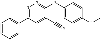 3-[(4-METHOXYPHENYL)SULFANYL]-6-PHENYL-4-PYRIDAZINECARBONITRILE Struktur