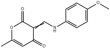 3-[(4-METHOXYANILINO)METHYLENE]-6-METHYL-2H-PYRAN-2,4(3H)-DIONE Struktur