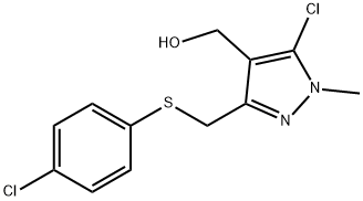 (5-CHLORO-3-([(4-CHLOROPHENYL)SULFANYL]METHYL)-1-METHYL-1H-PYRAZOL-4-YL)METHANOL Struktur