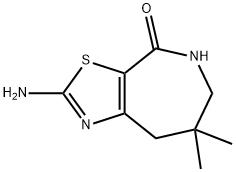 2-AMINO-7,7-DIMETHYL-5,6,7,8-TETRAHYDRO-THIAZOLO-[5,4-C]AZEPIN-4-ONE Struktur