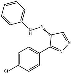 3-(4-CHLOROPHENYL)-4H-PYRAZOL-4-ONE N-PHENYLHYDRAZONE Struktur