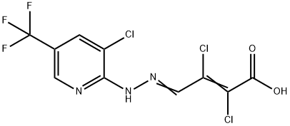 2,3-DICHLORO-4-(2-[3-CHLORO-5-(TRIFLUOROMETHYL)-2-PYRIDINYL]HYDRAZONO)-2-BUTENOIC ACID Struktur