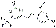 6-[(E)-2-(2,4-DIMETHOXYPHENYL)VINYL]-4-(TRIFLUOROMETHYL)PYRIMIDIN-2(1H)-ONE Struktur