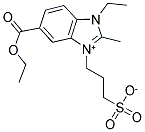 3-[6-(ETHOXYCARBONYL)-3-ETHYL-2-METHYL-3H-BENZIMIDAZOL-1-IUM-1-YL]PROPANE-1-SULFONATE Struktur