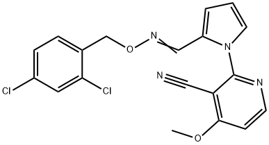 2-[2-(([(2,4-DICHLOROBENZYL)OXY]IMINO)METHYL)-1H-PYRROL-1-YL]-4-METHOXYNICOTINONITRILE Struktur