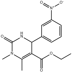 1,6-DIMETHYL-4-(3-NITRO-PHENYL)-2-OXO-1,2,3,4-TETRAHYDRO-PYRIMIDINE-5-CARBOXYLIC ACID ETHYL ESTER Struktur