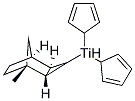 BIS(2,4-CYCLOPENTADIEN-1-YL)((4-METHYL-BICYCLO(2.2.1)HEPTANEDIYL)METHYLEN-TI Struktur