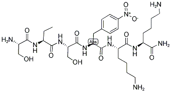 H-SER-ABU-SER-P-NITRO-PHE-LYS-LYS-NH2 Struktur