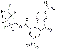 2,2,3,3,4,4,5,5-OCTAFLUOROPENTYL 2,7-DINITRO-9-OXO-9H-FLUORENE-4-CARBOXYLATE Struktur