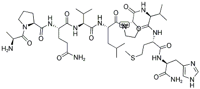 ALA-PRO-GLN-VAL-LEU-PRO-VAL-MET-HIS-NH2 Struktur