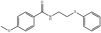 4-METHOXY-N-[2-(PHENYLSULFANYL)ETHYL]BENZENECARBOXAMIDE Struktur