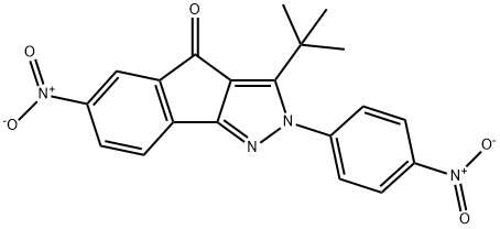 3-(TERT-BUTYL)-2-(4-NITROPHENYL)-6-NITROINDENO[3,2-C]PYRAZOL-4-ONE Struktur