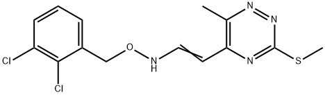 5-(2-([(2,3-DICHLOROBENZYL)OXY]AMINO)VINYL)-6-METHYL-3-(METHYLSULFANYL)-1,2,4-TRIAZINE Struktur