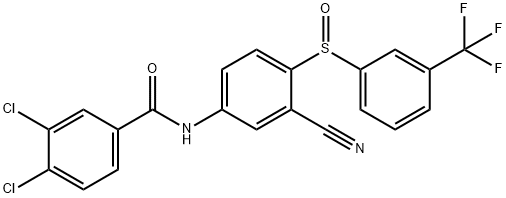 3,4-DICHLORO-N-(3-CYANO-4-([3-(TRIFLUOROMETHYL)PHENYL]SULFINYL)PHENYL)BENZENECARBOXAMIDE Struktur