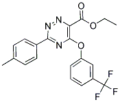 ETHYL 3-(4-METHYLPHENYL)-5-[3-(TRIFLUOROMETHYL)PHENOXY]-1,2,4-TRIAZINE-6-CARBOXYLATE Struktur