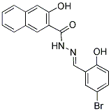 N'-[(1E)-(5-BROMO-2-HYDROXYPHENYL)METHYLENE]-3-HYDROXY-2-NAPHTHOHYDRAZIDE Struktur