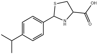 2-(4-ISOPROPYLPHENYL)-1,3-THIAZOLIDINE-4-CARBOXYLIC ACID Struktur