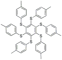 HEXAKIS[(4-METHYLPHENYL)THIO]BENZENE Struktur