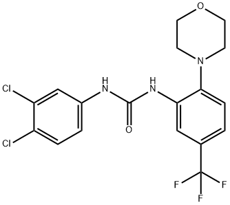 1-(3,4-DICHLOROPHENYL)-3-(2-MORPHOLIN-4-YL-5-(TRIFLUOROMETHYL)PHENYL)UREA Struktur