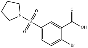 2-BROMO-5-(PYRROLIDIN-1-YLSULFONYL)BENZOIC ACID Struktur