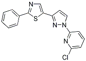 2-CHLORO-6-[3-(2-PHENYL-1,3-THIAZOL-5-YL)-1H-PYRAZOL-1-YL]PYRIDINE Struktur