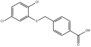 4-[[(2,5-DICHLOROPHENYL)THIO]METHYL]BENZOIC ACID Struktur